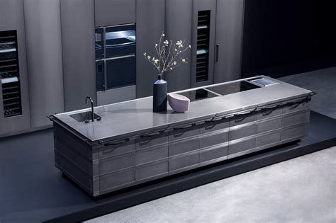 cucine fendi 2018|KURKUM Stainless steel fitted kitchen with island By FENDI .